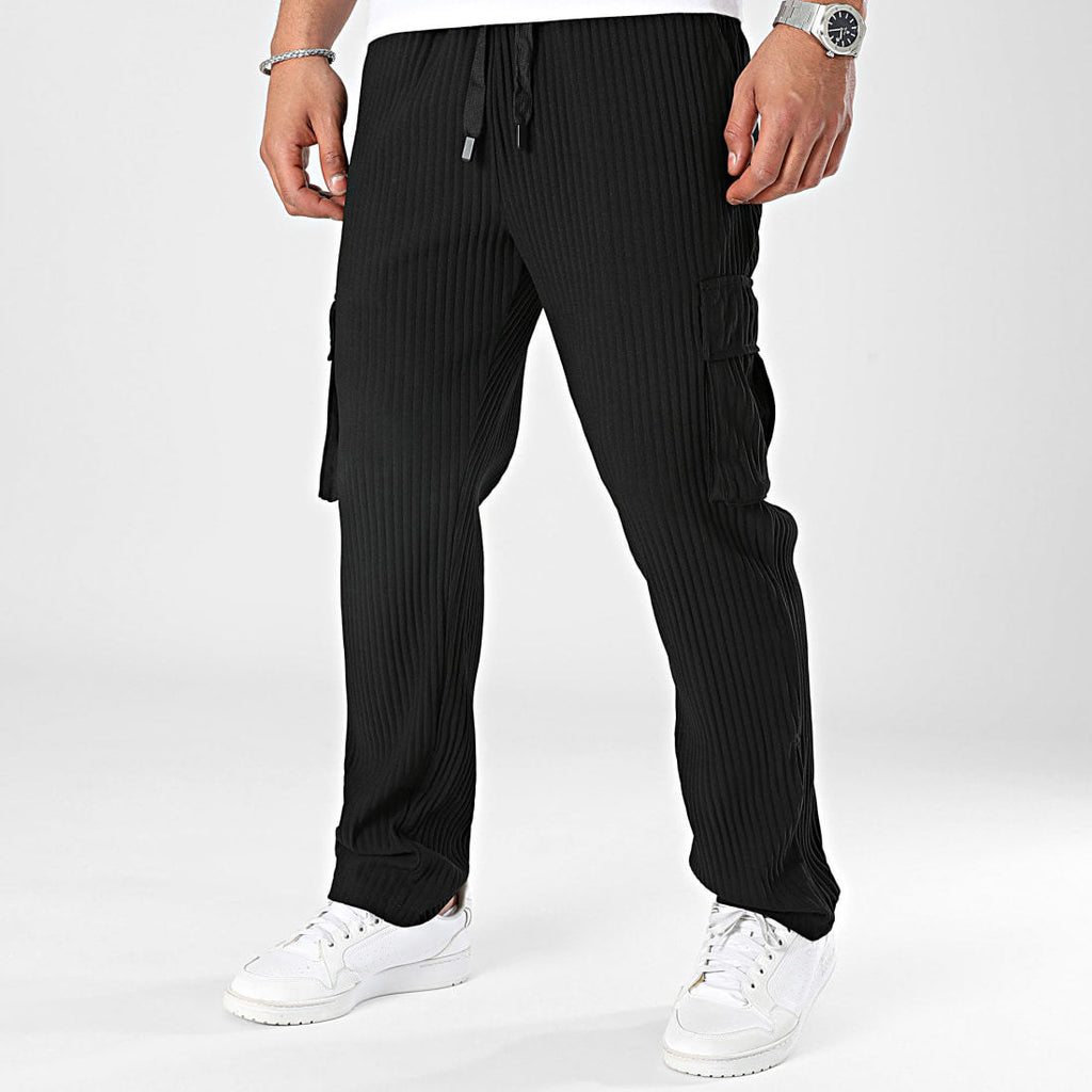 AutomneHiver Arrivée Plissé Fashionable String à couleurs solides Pantalon de travail occasionnel