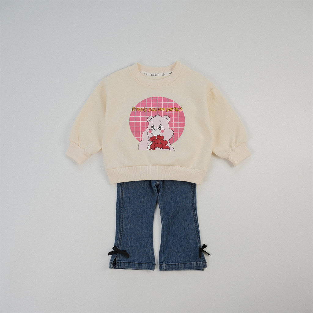 Produit Filles Micro-élastique Denim Bell-bottom Pantalons