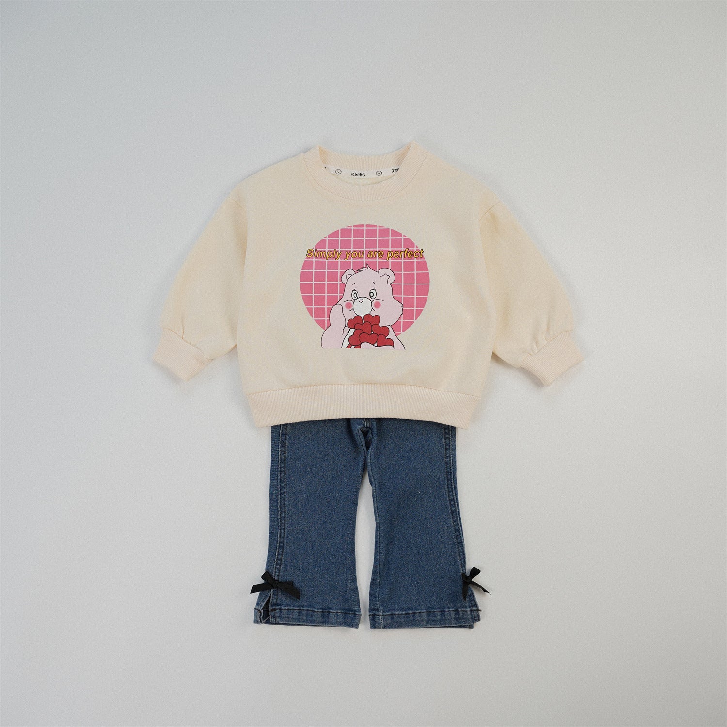 Produit Filles Micro-élastique Denim Bell-bottom Pantalons