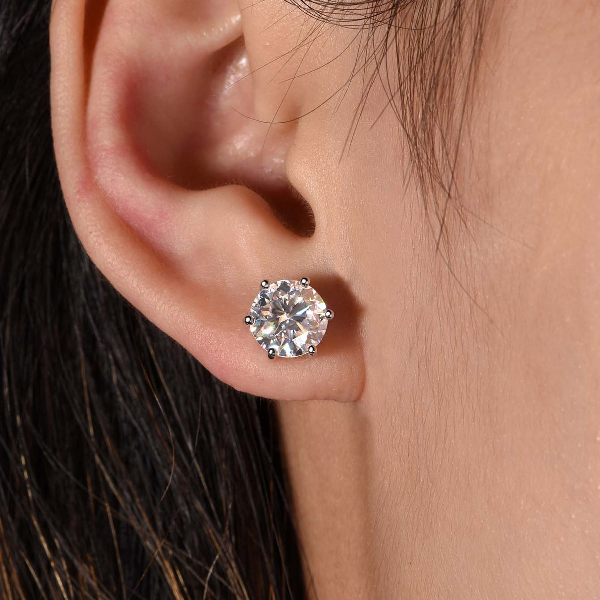 S925 Sterling Silver 4-Strand Moissanite Earrings