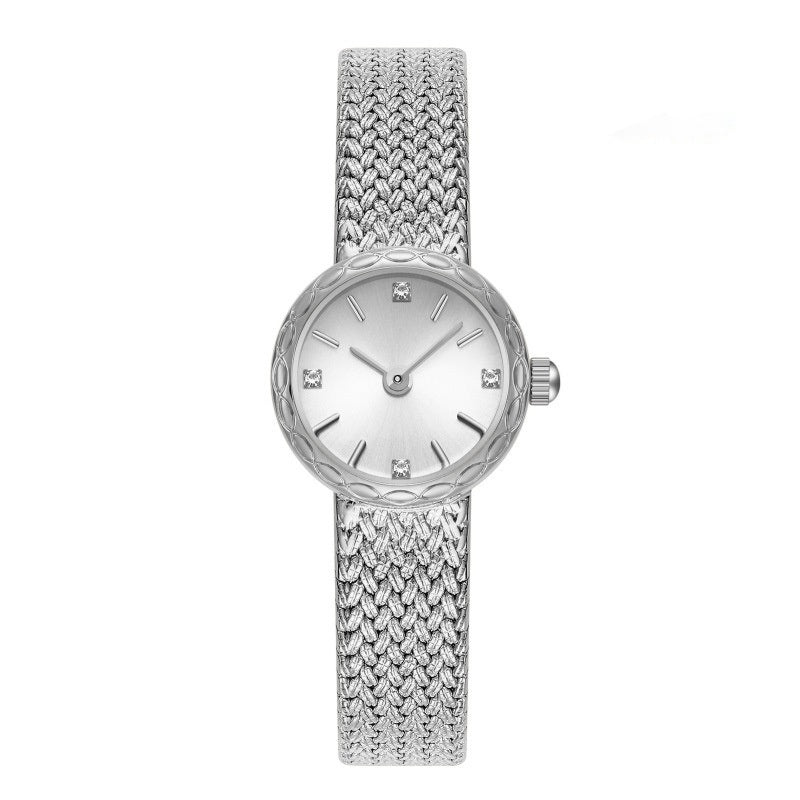 Rétro Copper Mesh Femmes Versatile Vintage-style Mini montre en or