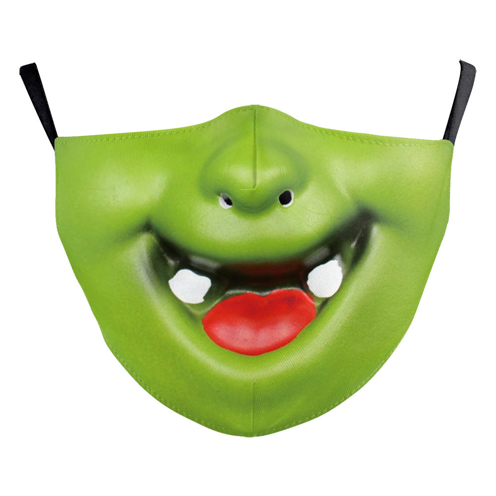 Impression numérique Clown Halloween Funny Horror Double couche Masque de poussière