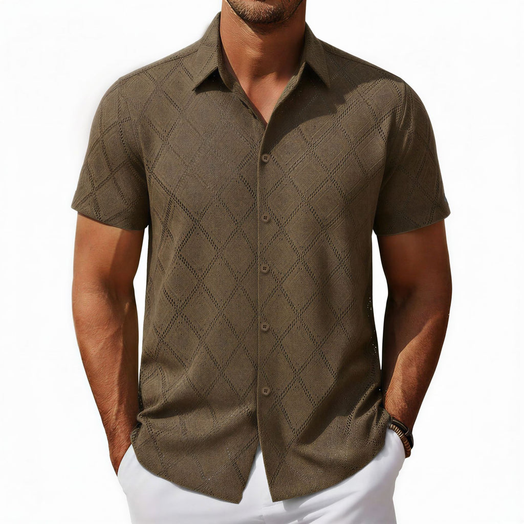 Men's short-sleeved casual shirt
