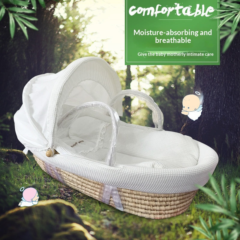 Portable Baby Bassinet Woven de Maïs
