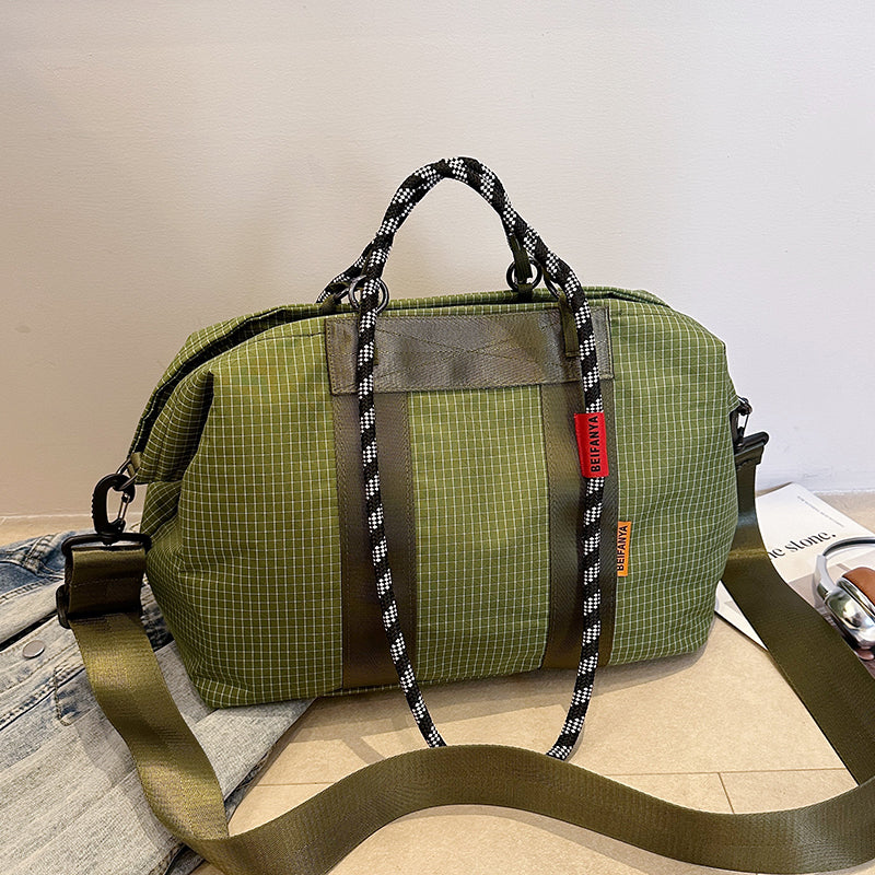 Grid Pattern Sac à fourre-tout de grande capacité