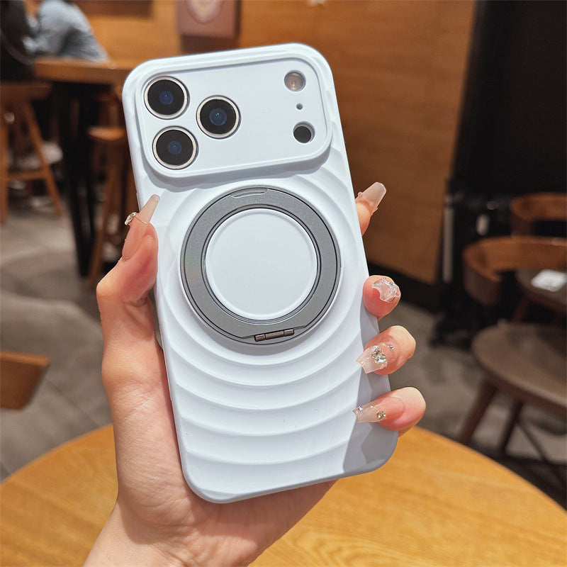 Étui de téléphone en silicone liquide à motif Wavy
