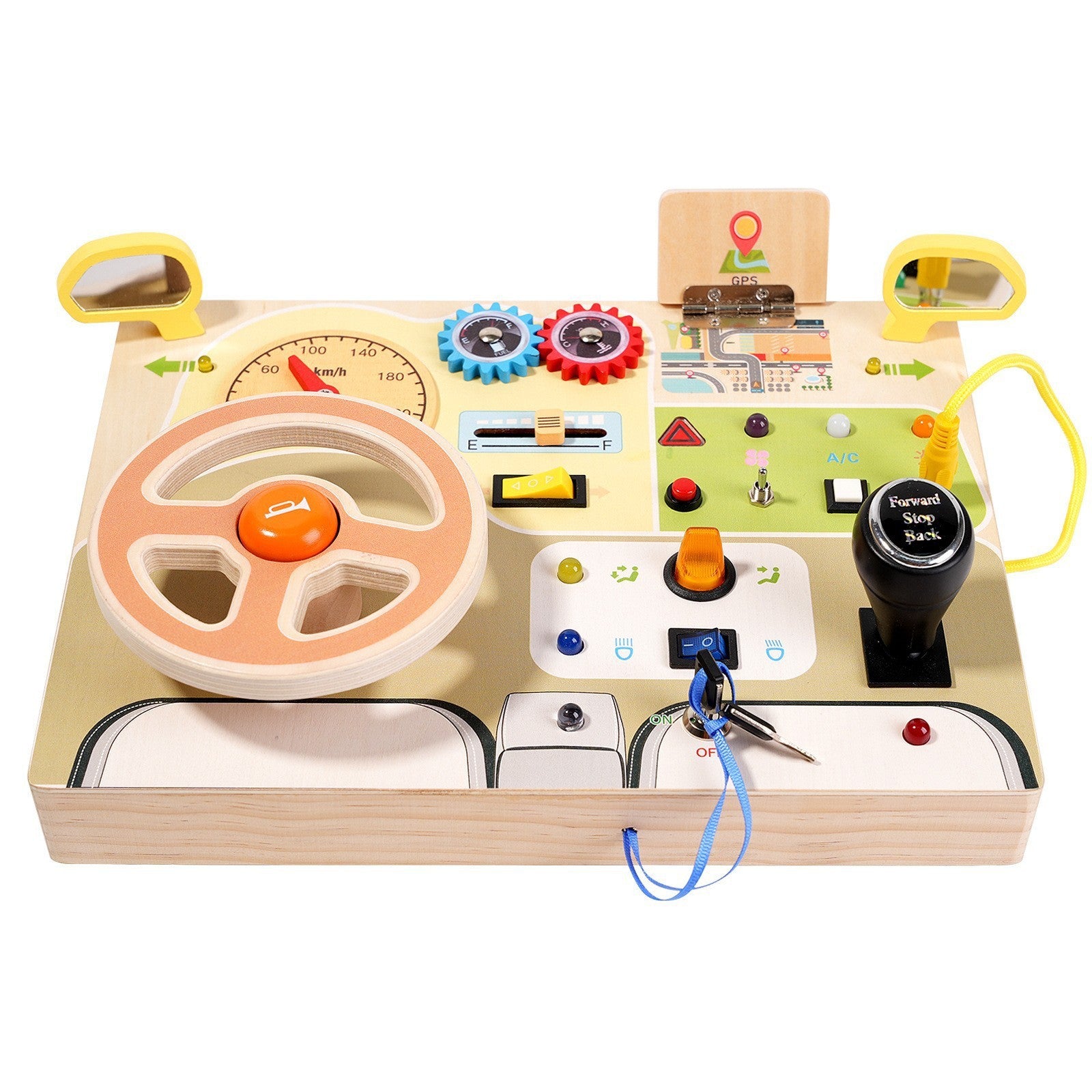 Éducation de la petite enfance Simulation volant de voiture avec interrupteur électronique Et S