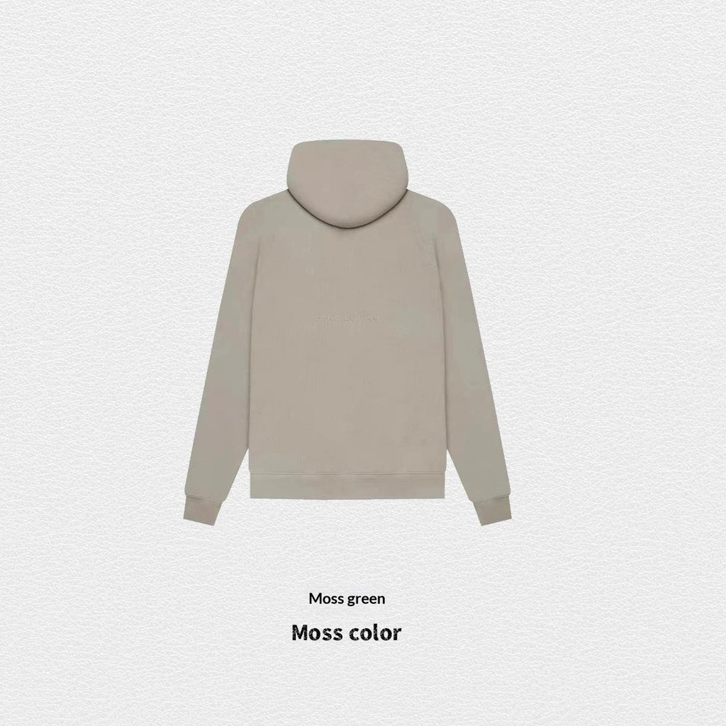 Hoodie d'automne de couleur solide doublée de polaire