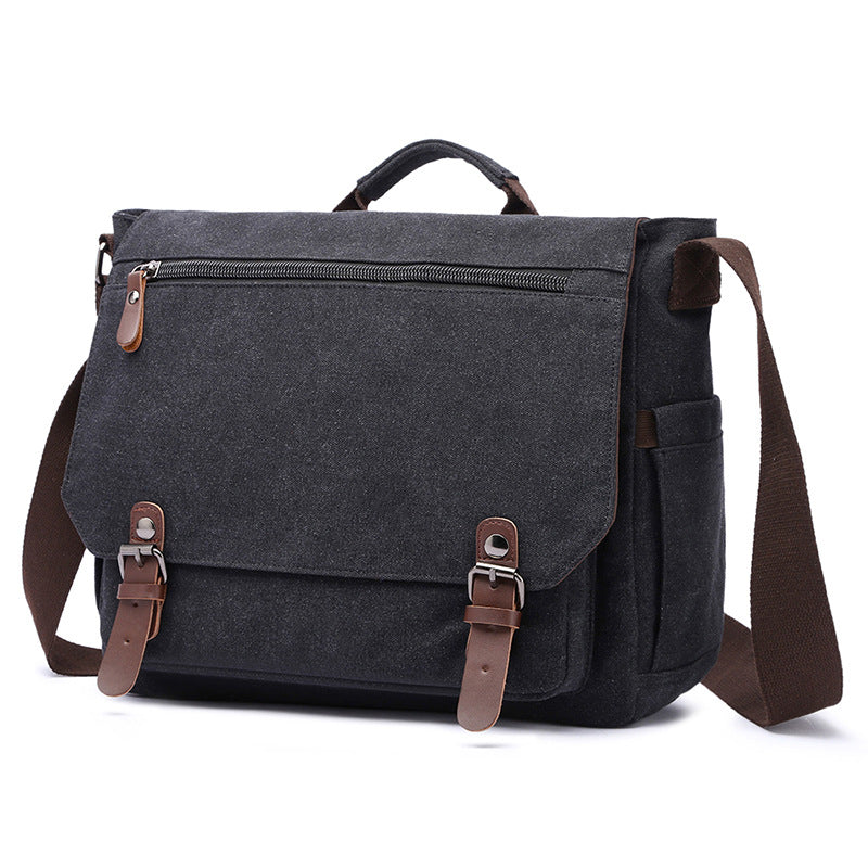 Porte-monnaie portable en toile transversale pour hommes