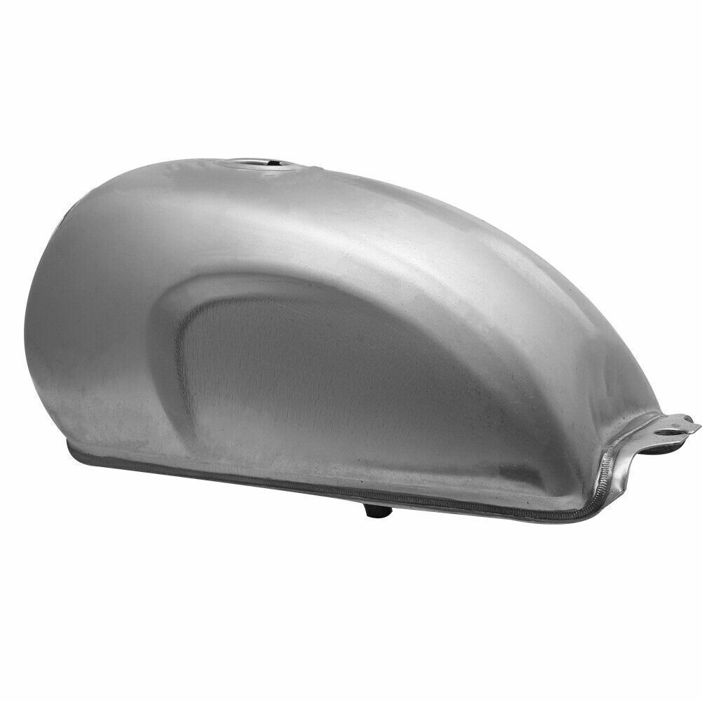 Réservoir universel de carburant Cafe Racer Argent 9L 2.4 Réservoir de carburant modifié de Gallons