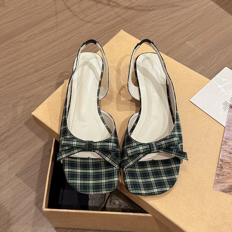 Été français Polka Dot non-dérapant sandales à sangle unique pour les femmes