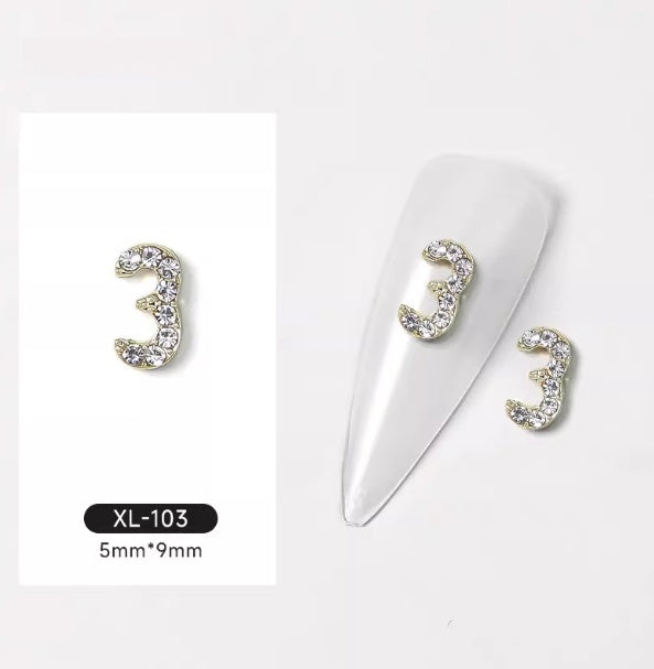 3D Explosion numérique or ongles bijoux accessoires diamant