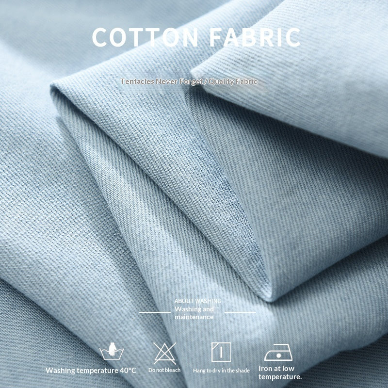 Chemise Denim Vintage à manches longues de style japonais pour hommes