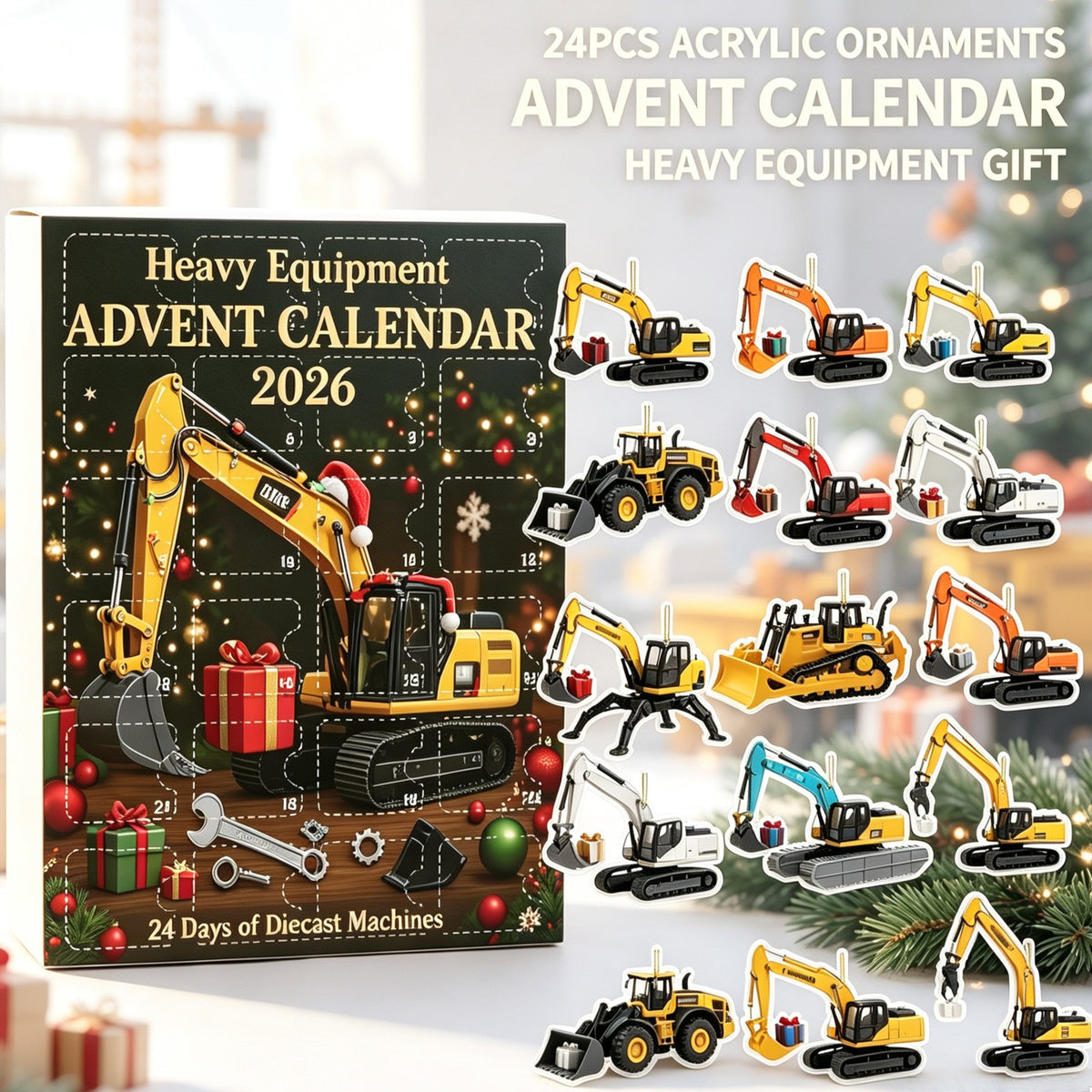 Ornement de Noël Countdown Blind Box Excavator