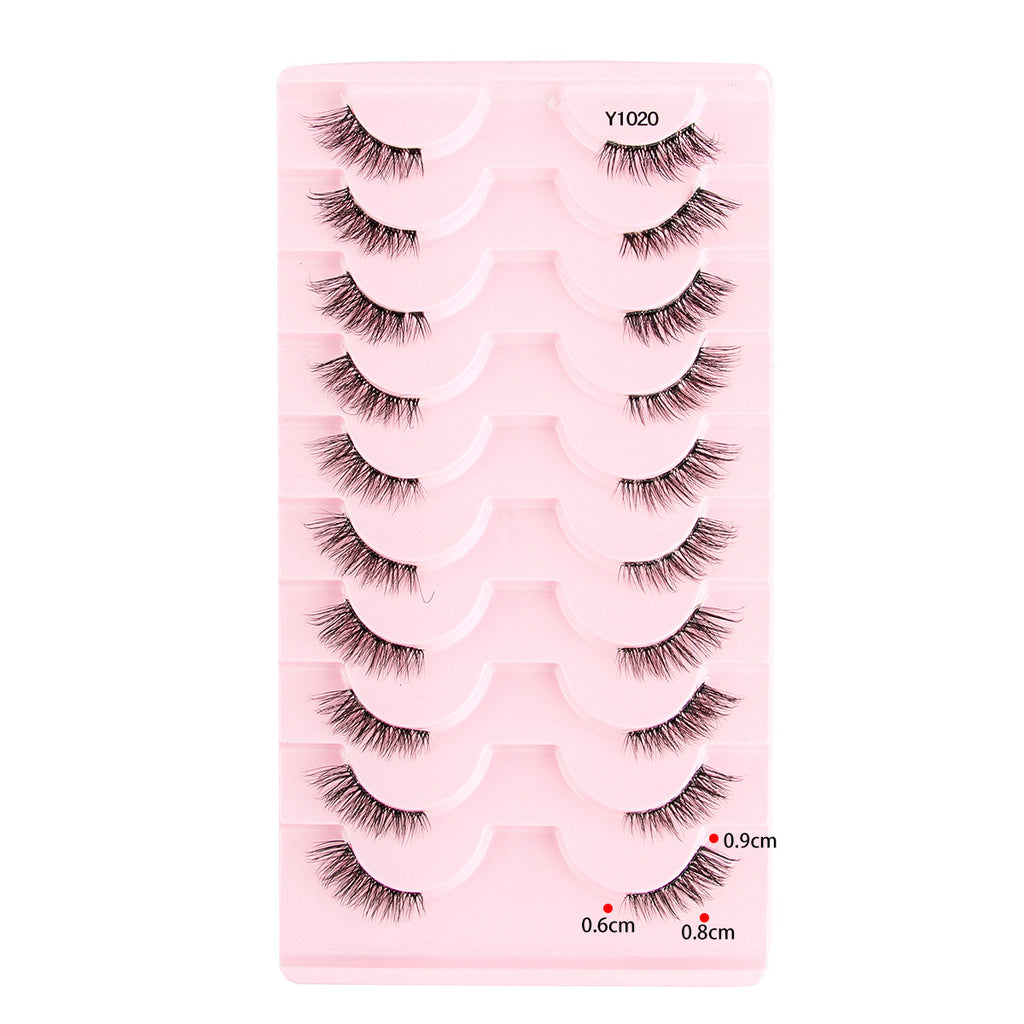 Femmes Portable Européen et style américain Sheer demi-longueur faux cils