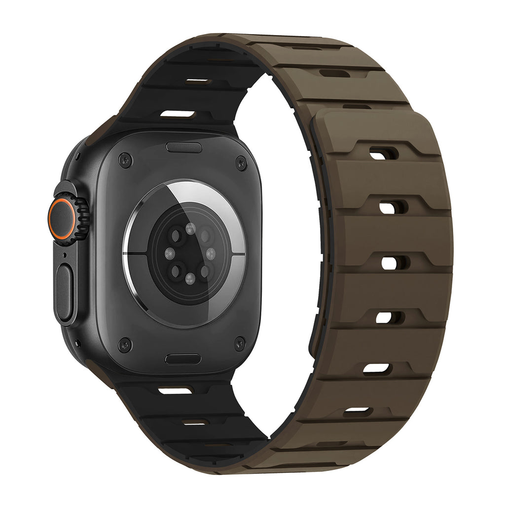 Two-tone magnetic silicone bracelet