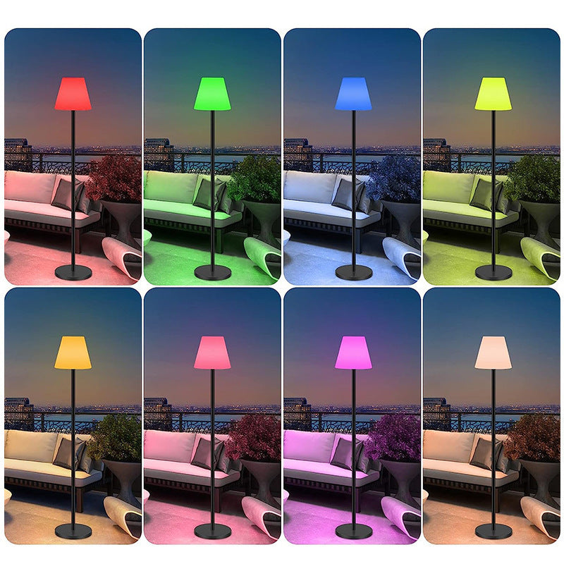 Outdoor Rotating Solar Plastic Garden Floor Lamp
