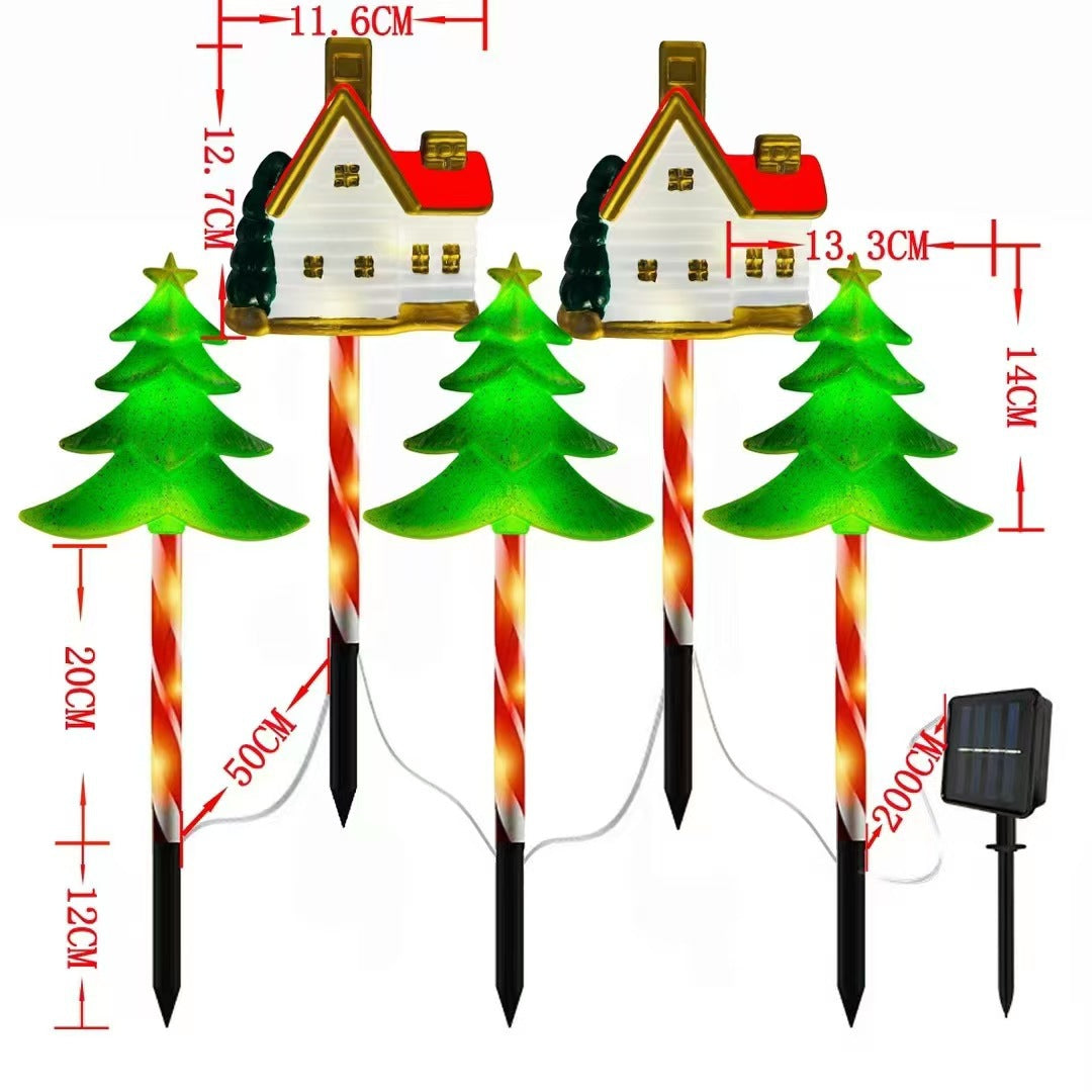 Luminaire de pelouse de Noël acrylique de l'atmosphère LED d'insertion au sol