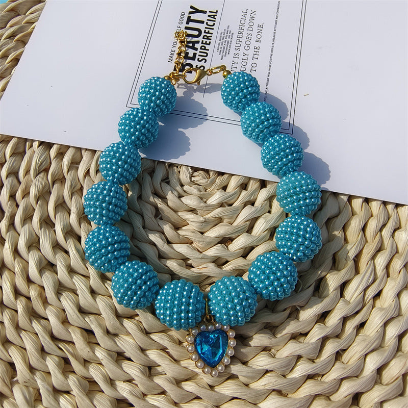 Collier de chien perlé Yangmei-Berry perlé