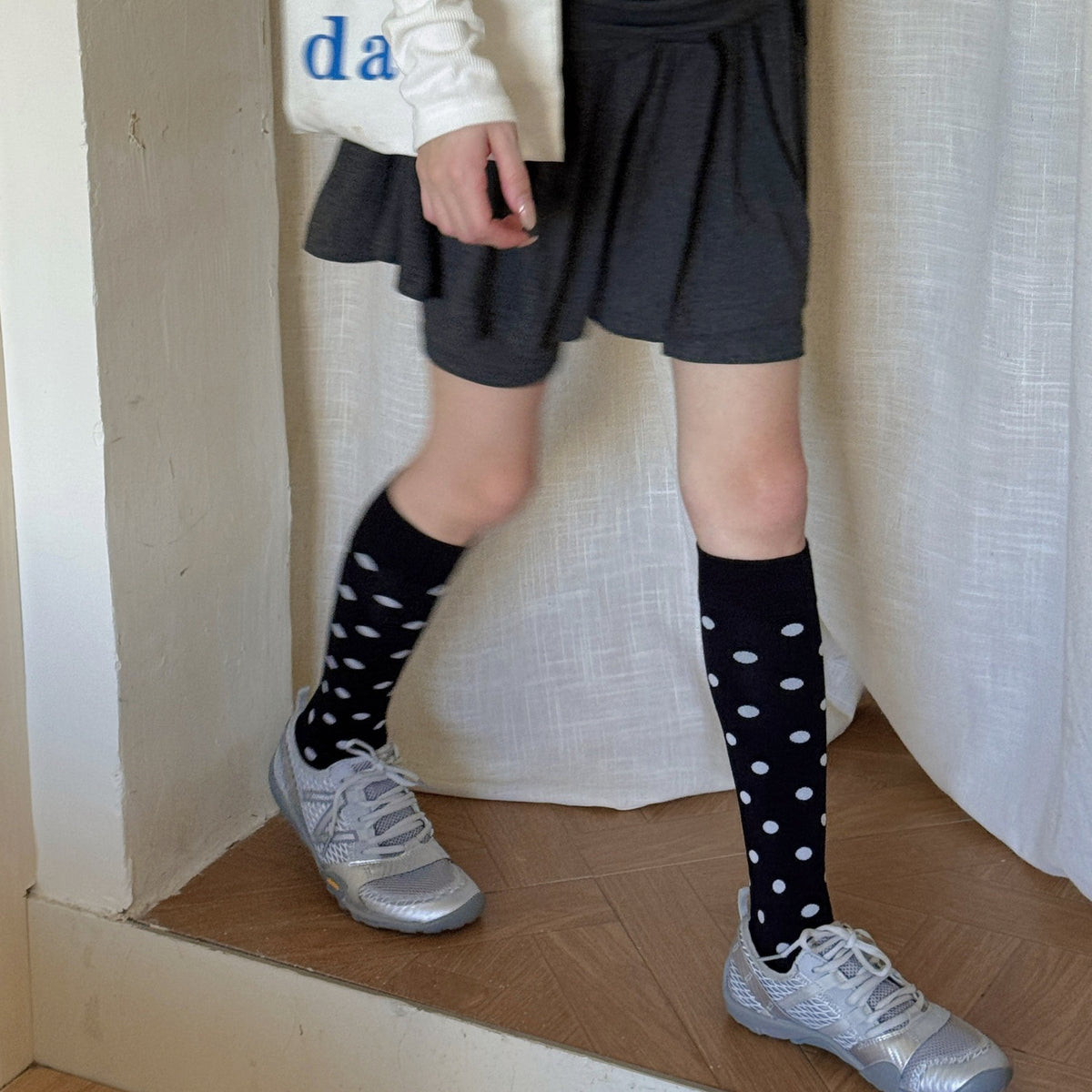 Basique Polyvalent Slimming Respirant Coton Knee-high Femmes Chaussettes
