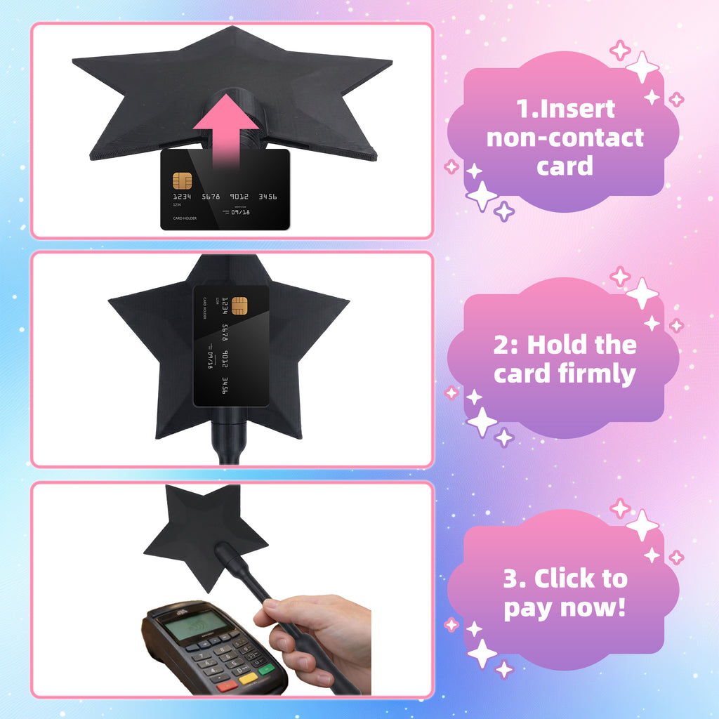 Porte-carte 3D imprimé Star Wand sans contact