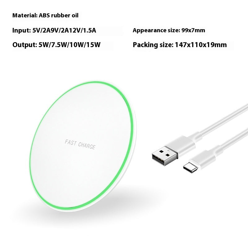 Ultra-thin Round Wireless Charger Desk Phone