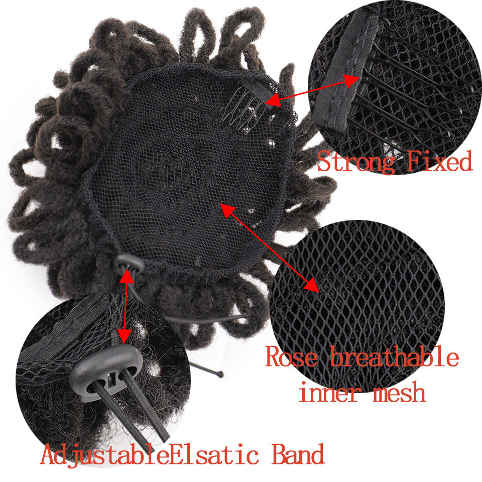 Sac à Cheveux Africain Bun Drawstring Dreadlocks Sac à Cheveux afro