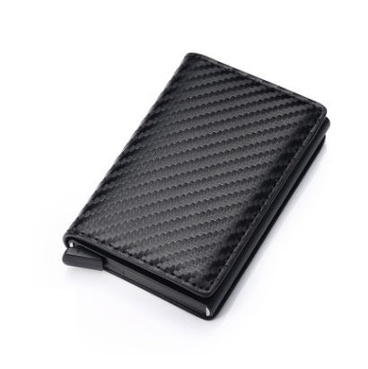 PU Leather Credit Holder Business Money Cash Card Package RFID Wallet Automatique Aluminium A