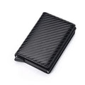 PU Leather Credit Holder Business Money Cash Card Package RFID Wallet Automatique Aluminium A