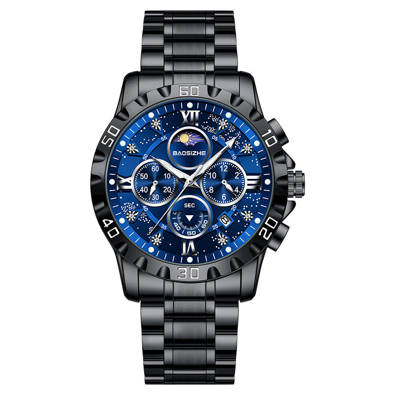 Montres automatiques non mécaniques Montres en acier imperméable Montres pour hommes