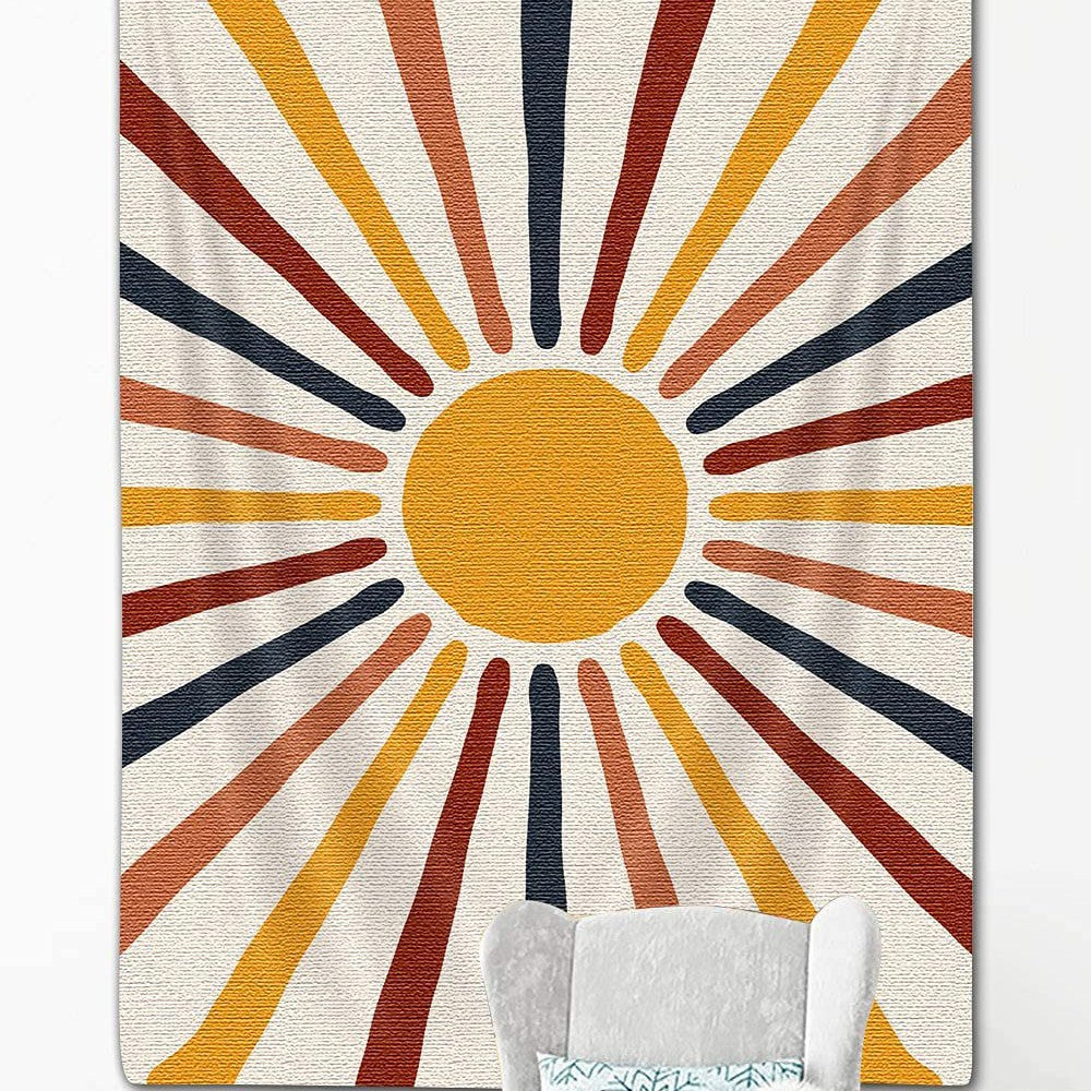 Bohemian Sun Tapestry Fibre synthétique Retro Decor