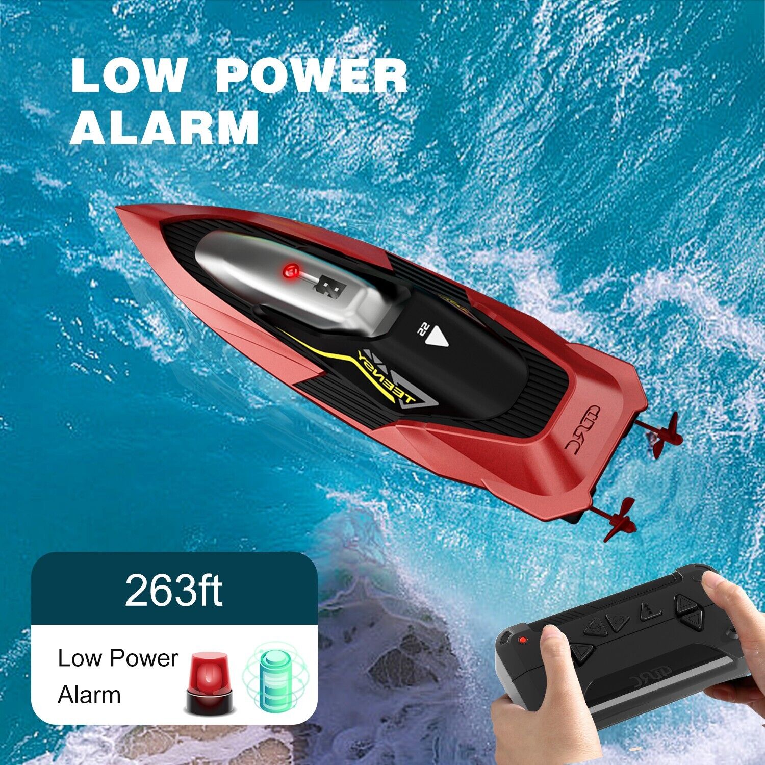 4DRC S5 Bateau RC rapide pour piscines et lacs
