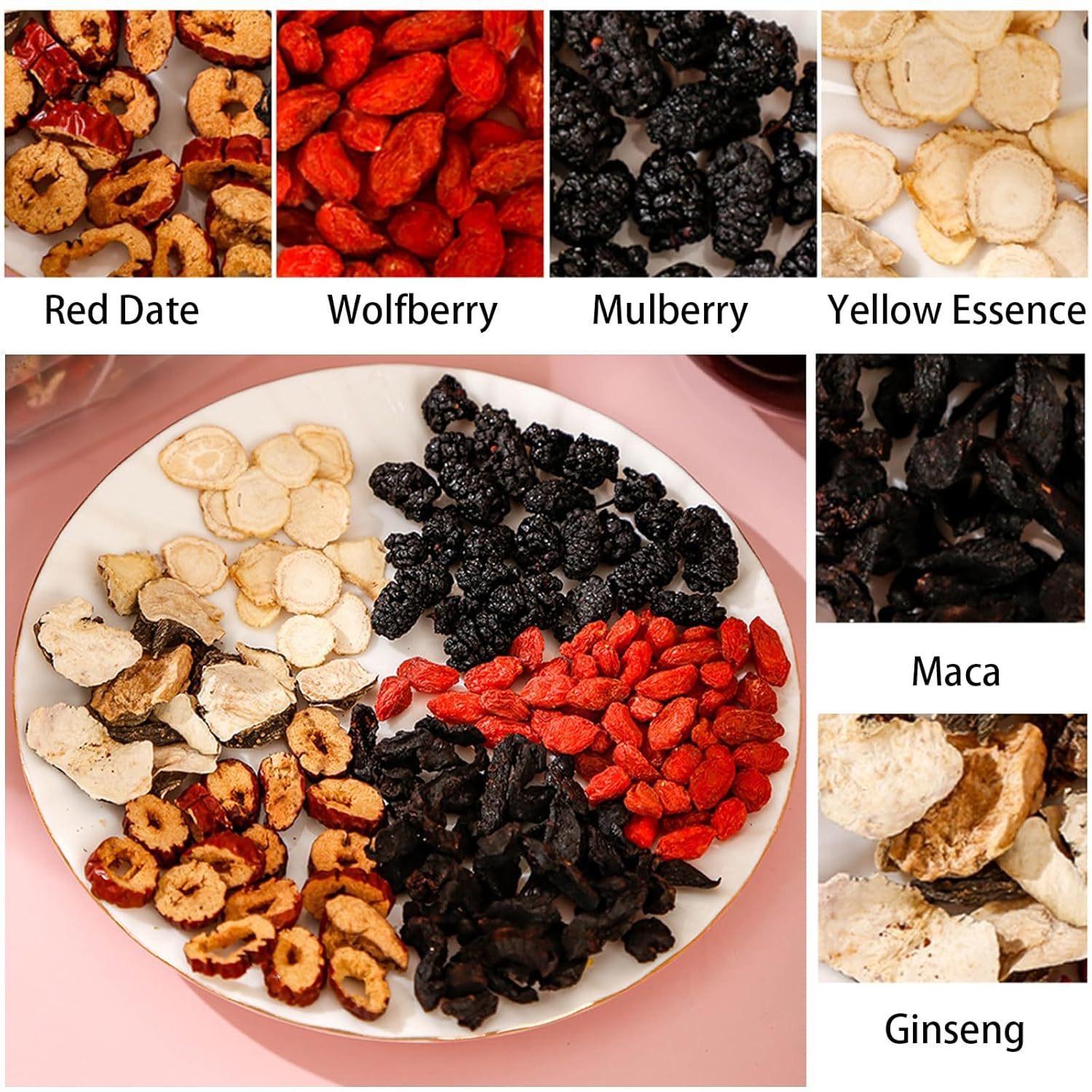 25bags Thé Rein Formule Ginseng Cinq Trésor TeaCombination Thé parfumé Huit Trésor