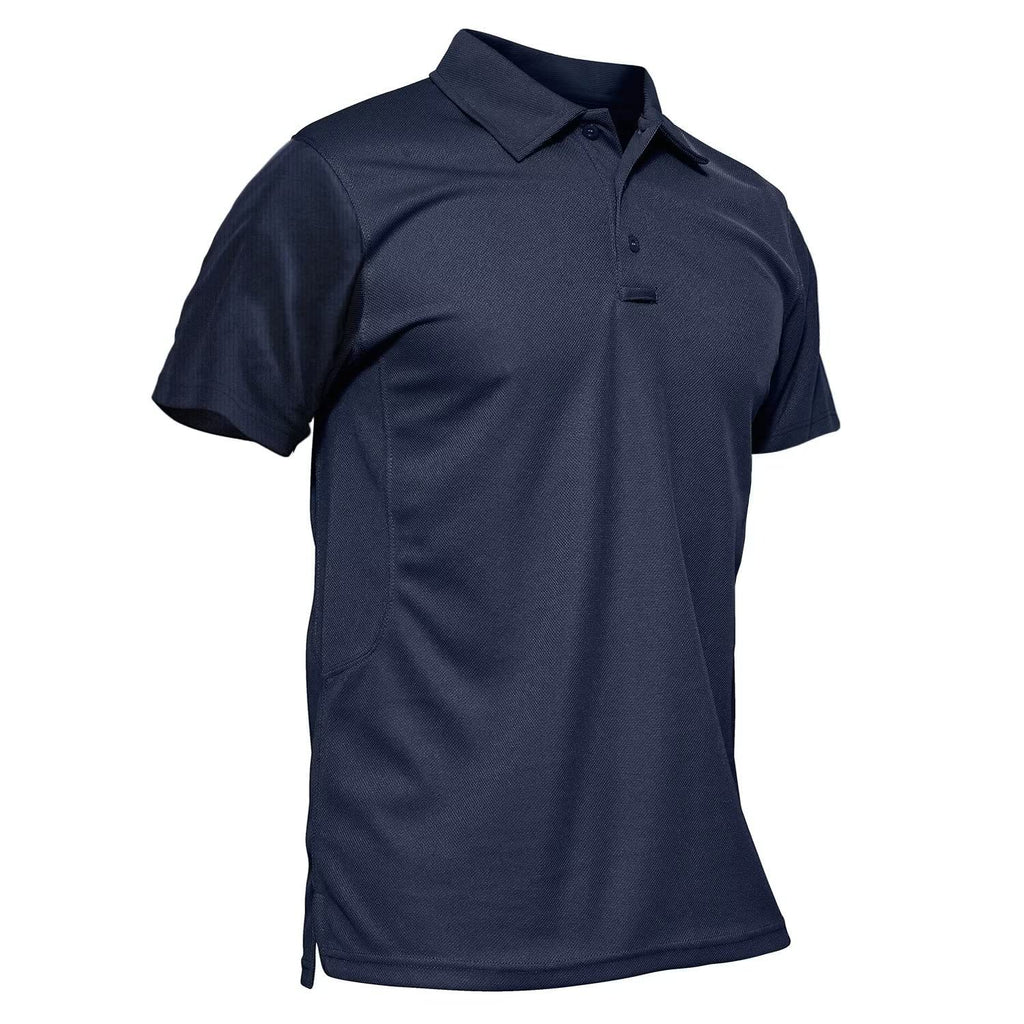 Polo homme chemise respirant Golf manches courtes Solid Couleur Polo Collier T-shirt Grand Outdoo