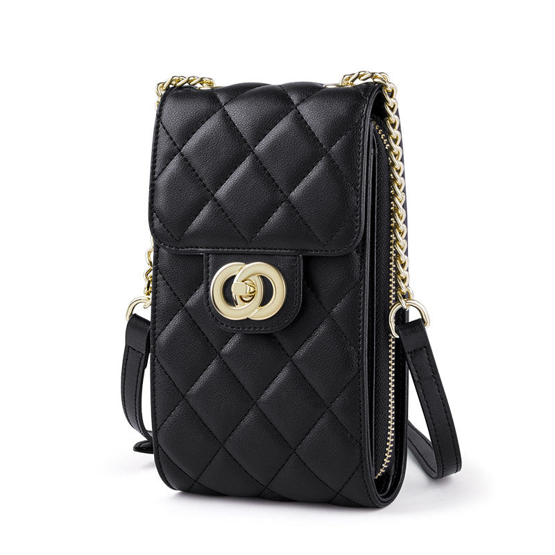 Mini en cuir pour femmes Sac de téléphone portable classique Sac Messenger