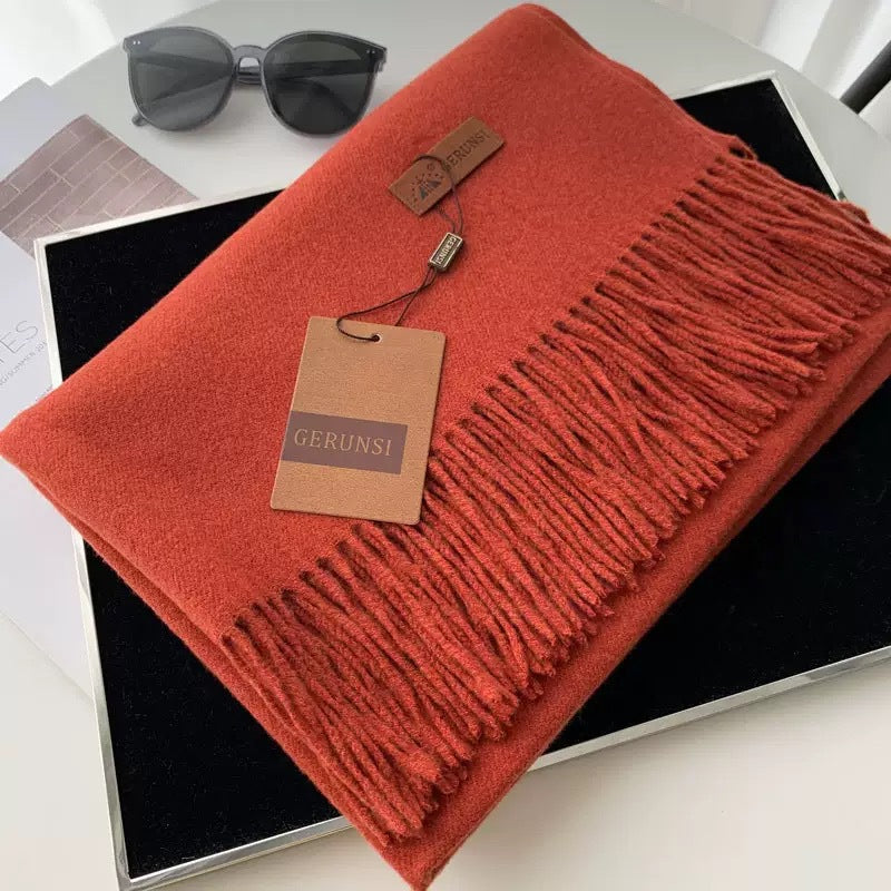 Écharpe de gobelets à la mode à la couleur solide et épaisse pour femmes