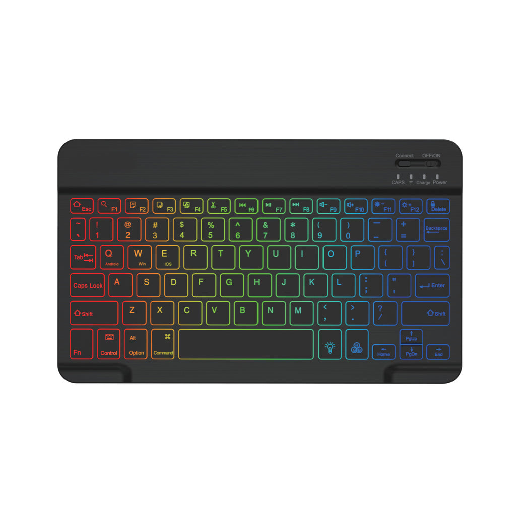 10-inch Backlit Bluetooth Keyboard Tablet Colorful Light