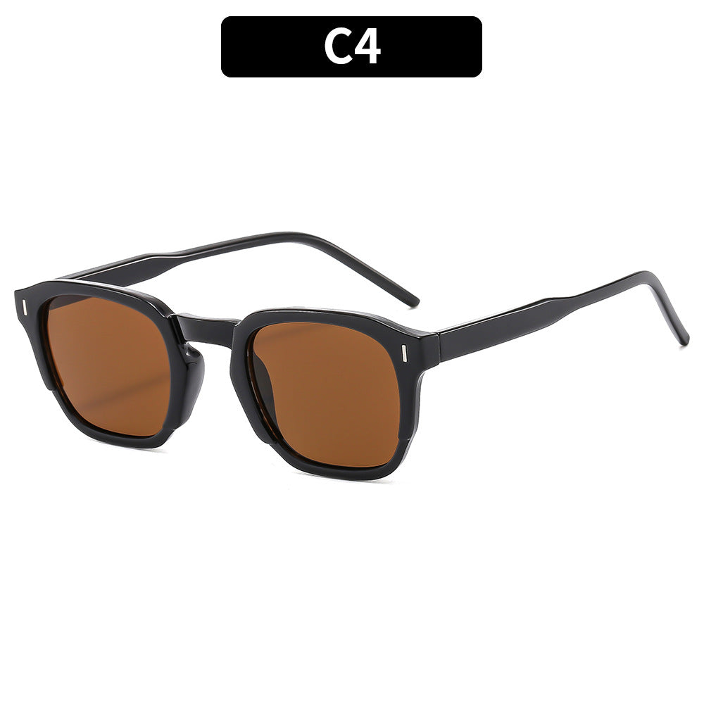 Square Retro Internet Street Shooting Avancé Simple Trendy Lunettes de soleil