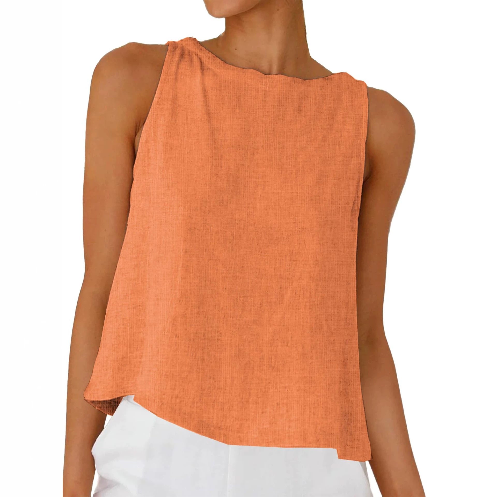 Femmes Col rond Blouse à coupe molle