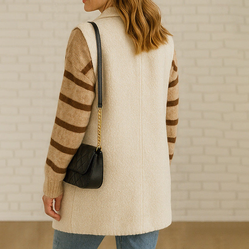 Veste pour femmes de style occidental Automnehiver Veste à deux seins