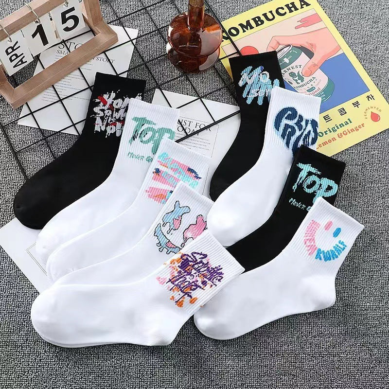 Chaussettes Tube Chaussettes Longues Hommes Sports Blanc Respirant