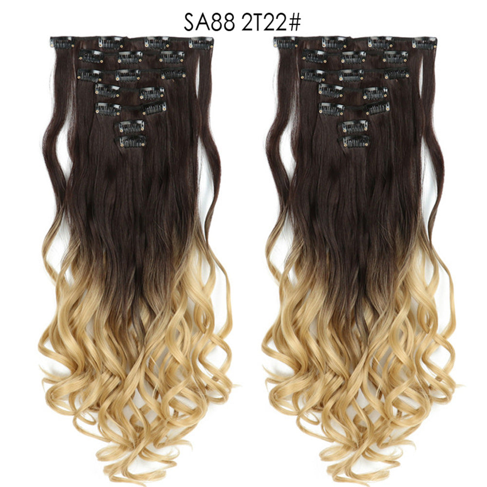 Long cheveux bouclés Rideau de soie haute température