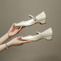 Femmes Retro Mary Jane Block Talon Chaussures