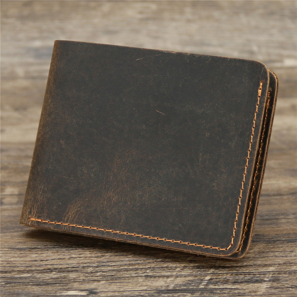 Crazy Horse en cuir pour hommes Wallet European and American Retro