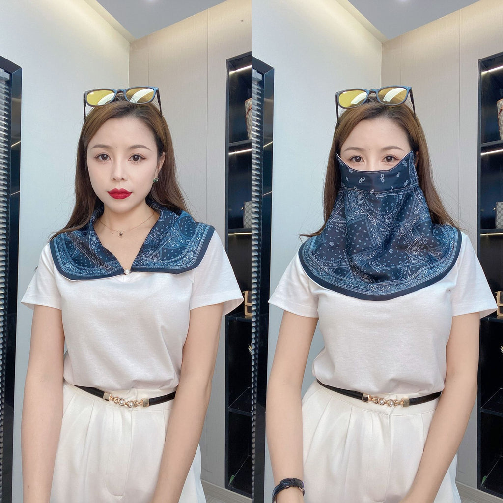 Masque d'écran solaire d'été imprimé pour femmes
