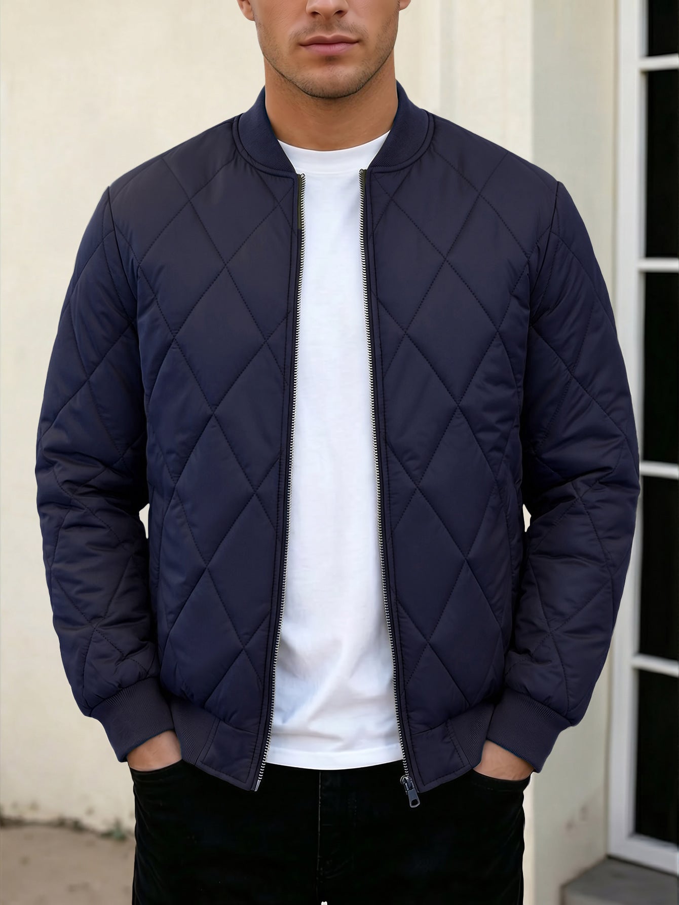 Vêtements de dessus pour homme en couleur solide pour l'automne et l'hiver