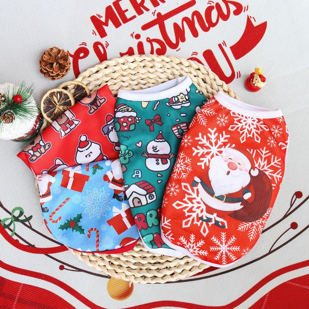 Noël édition limitée Veste de vêtements de chat et de chien pour petit Pete style court non Sheddin
