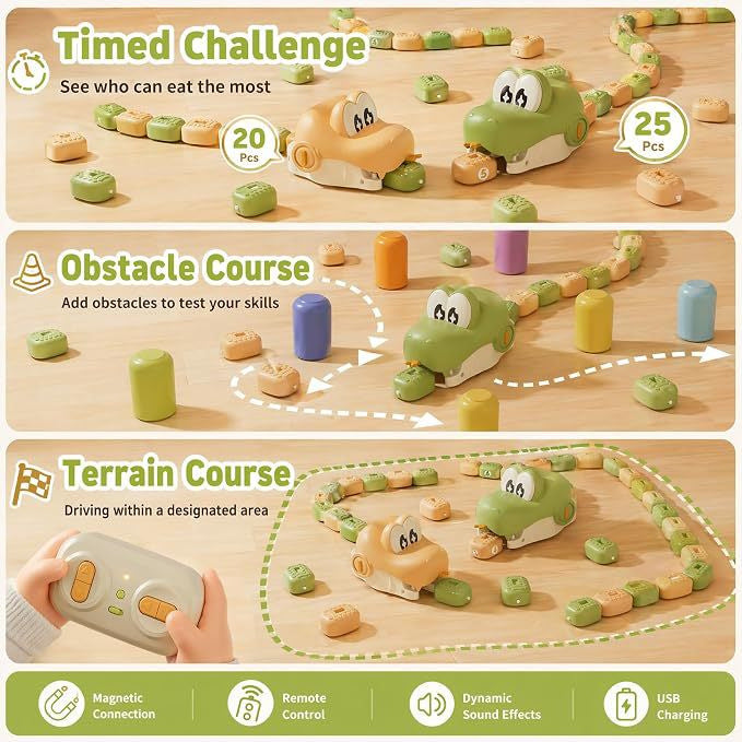 Jouet électrique télécommandé Magnetic Swallowing Snake Cadeau éducatif pour les enfants