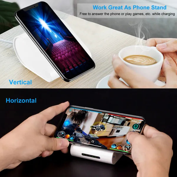 Chargeur sans fil Qi 10400mAh Power Bank 5W Chargeur sans fil Pad 2.1A Port USB Charge Porta