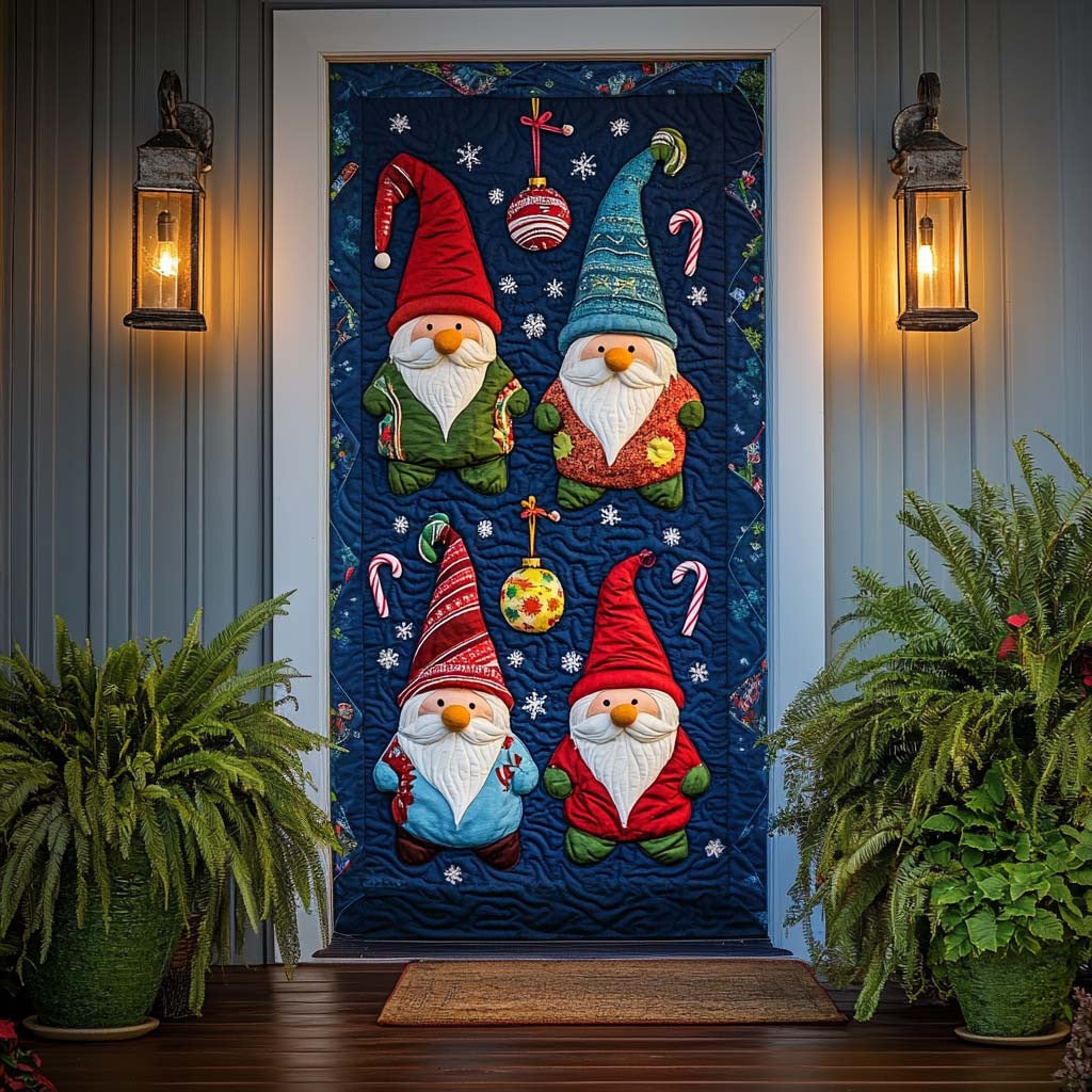 Rideau de porte matelassé du Père Noël